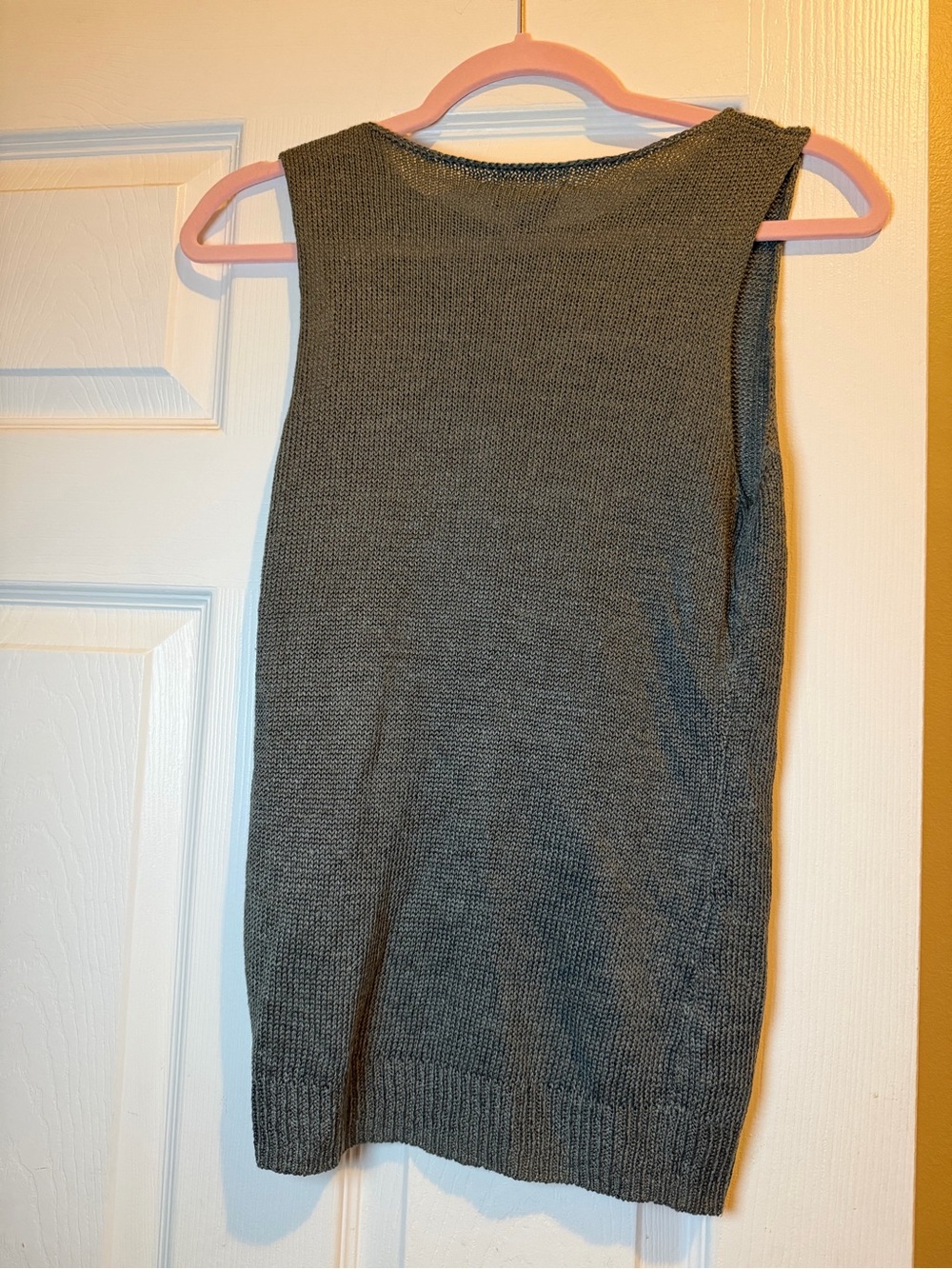 Theory Olive Green Knit Tank Top - Picture 3 of 5